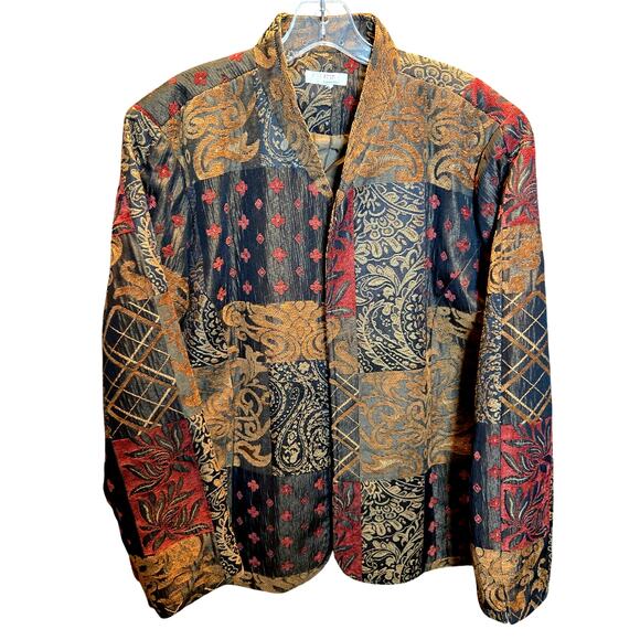 Erin 4X Brown Heavy Patch Women's Blazer Jacket Suit Coat Plus Size 4XL 26W 28W - Picture 1 of 5